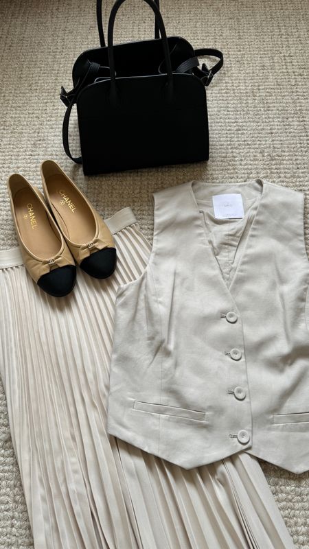 Outfit of Todays reel
How to wear a vest 7 ways outfit ideas
Vest + pleated skirt + chanel ballet flats+ The Row margaux 10

I am linking similar ballet flats for a fraction of the price


#LTKFindsUnder100 #LTKStyleTip #LTKFindsUnder50