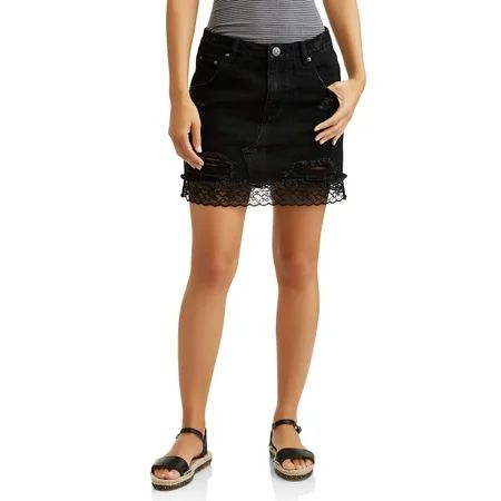 Rock And Stone Women's Black Denim Skirt | Walmart (US)