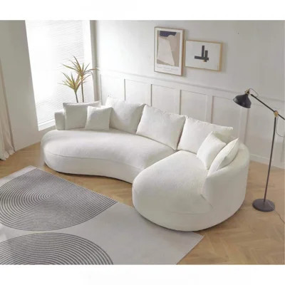 Curved Sofa with Ingenious Shape Beige | Wayfair North America
