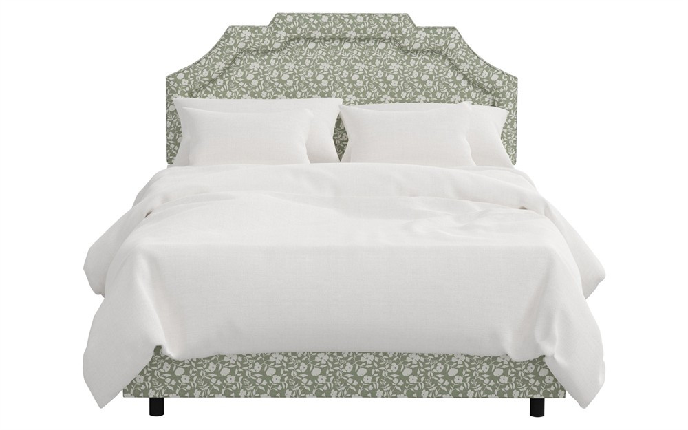 Delfina Laurel Green Textured Bed - Twin | Kathy Kuo Home