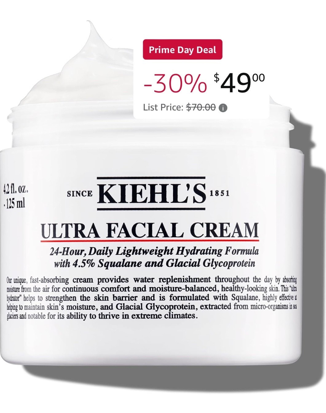 PRIME DAY beauty deal: Kiehl’s ultra facial cream 30% off

#LTKSaleAlert #LTKFindsUnder50 #LTKBeauty