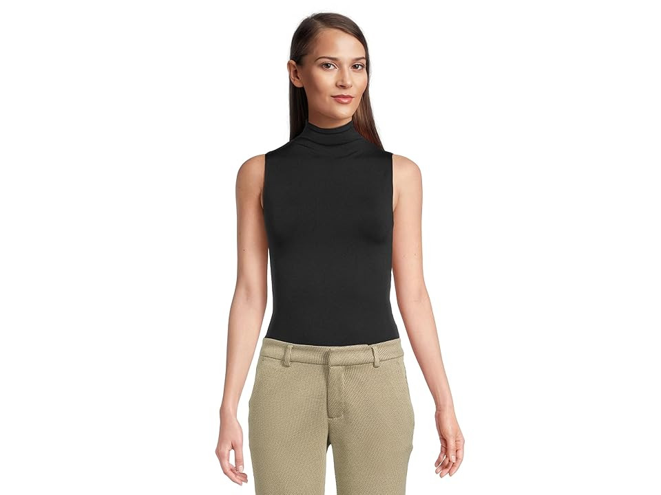 Commando Prima Ballet Sleeveless Mockneck Bodysuit Women's Underwear Black, Cotton/Elastane/Nylon | Zappos