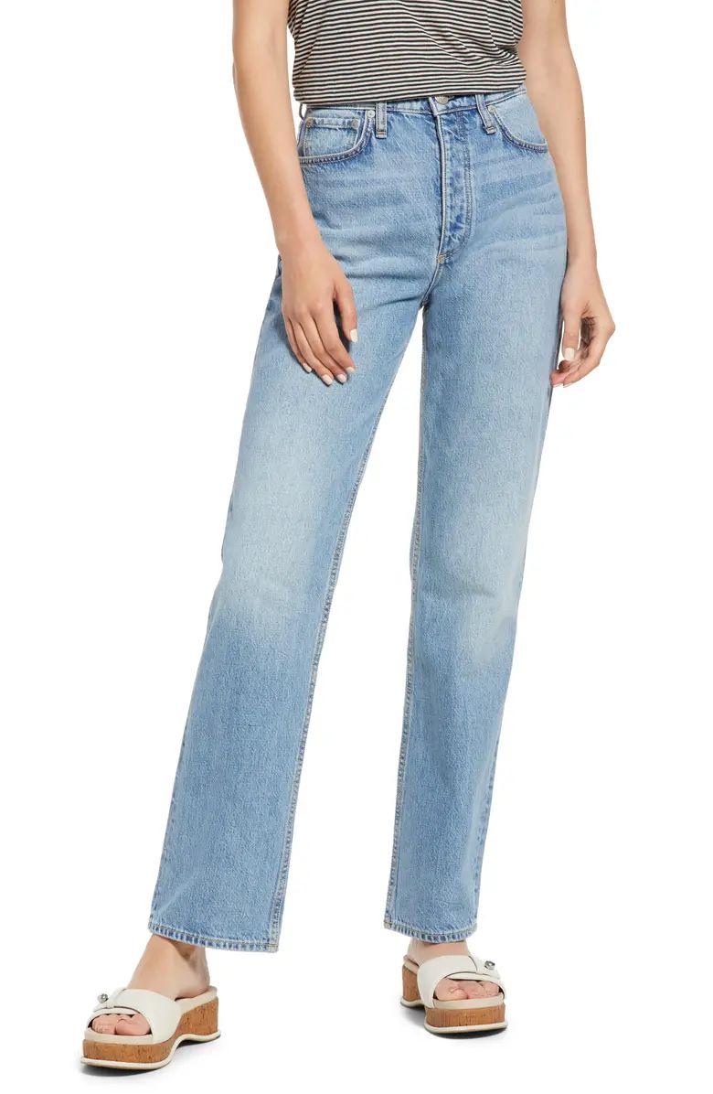 Alex Nonstretch High Waist Straight Leg Jeans | Nordstrom