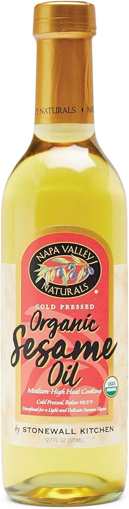 Napa Valley Naturals Gourmet Organic Cold Pressed Sesame Oil, Unrefined for Light and Delicate Se... | Amazon (US)