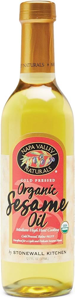Napa Valley Naturals Gourmet Organic Cold Pressed Sesame Oil, Unrefined for Light and Delicate Se... | Amazon (US)