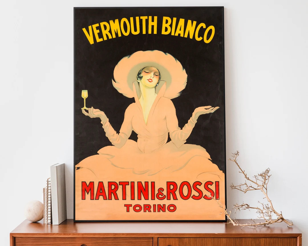 Vintage Poster, Martini Vermouth, Art Nouveau French Print, Alcohol Advertisement | Etsy (US)