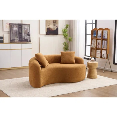 Boneless Tai Chi Inspired S-Curved Sofa Set with No Assembly, Luxurious Chenille Upholstery, and Space-Saving Design | Wayfair North America