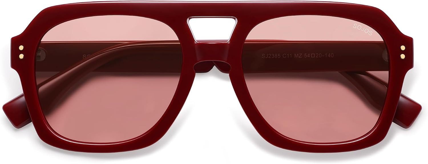 SOJOS Retro Polarized Aviator Sunglasses Womens Mens SJ2385 | Amazon (US)