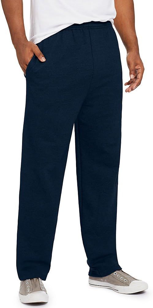 Amazon.com: Hanes Men's Sweatpants, EcoSmart Fleece Sweatpants, Cotton-Blend Fleece Sweats, Mid-W... | Amazon (US)