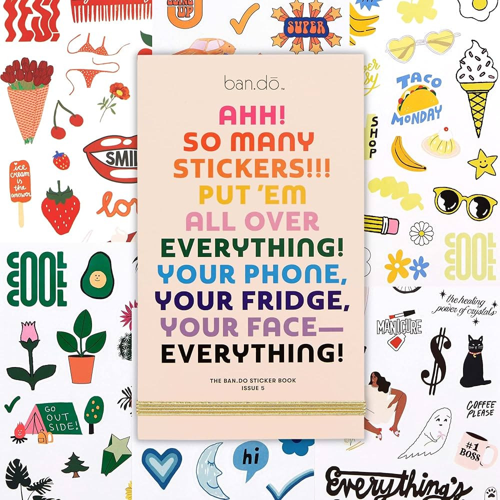 ban.do Planner Sticker Book with Over 700 Assorted Stickers, 35 Pages of Colorful Unique Stickers... | Amazon (US)
