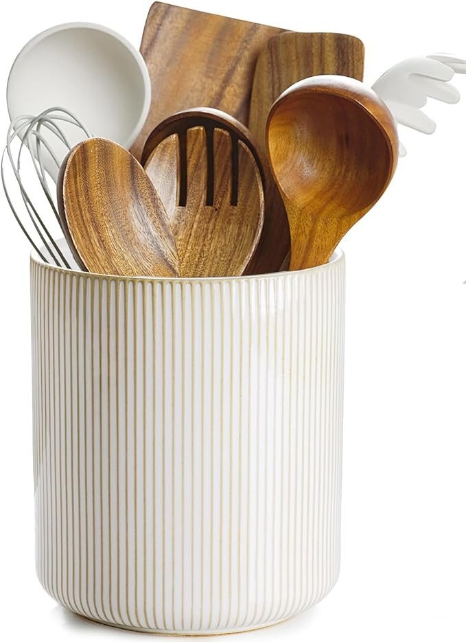 getstar Utensil Holder, Large Kitchen Utensil Holder for Kitchen Counter (H7.2” x W6.2”), Cer... | Amazon (US)