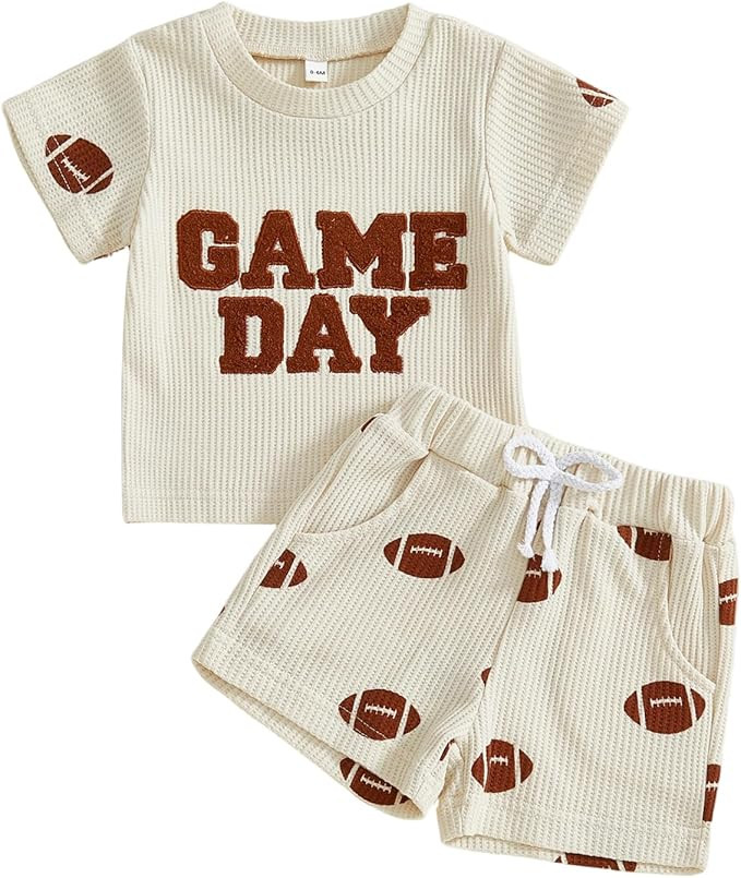 Kupretty Toddler Baby Boy Clothes 6 12 18 24 Month 2T Summer Outfits Waffle Knit Golf Embroidery ... | Amazon (US)