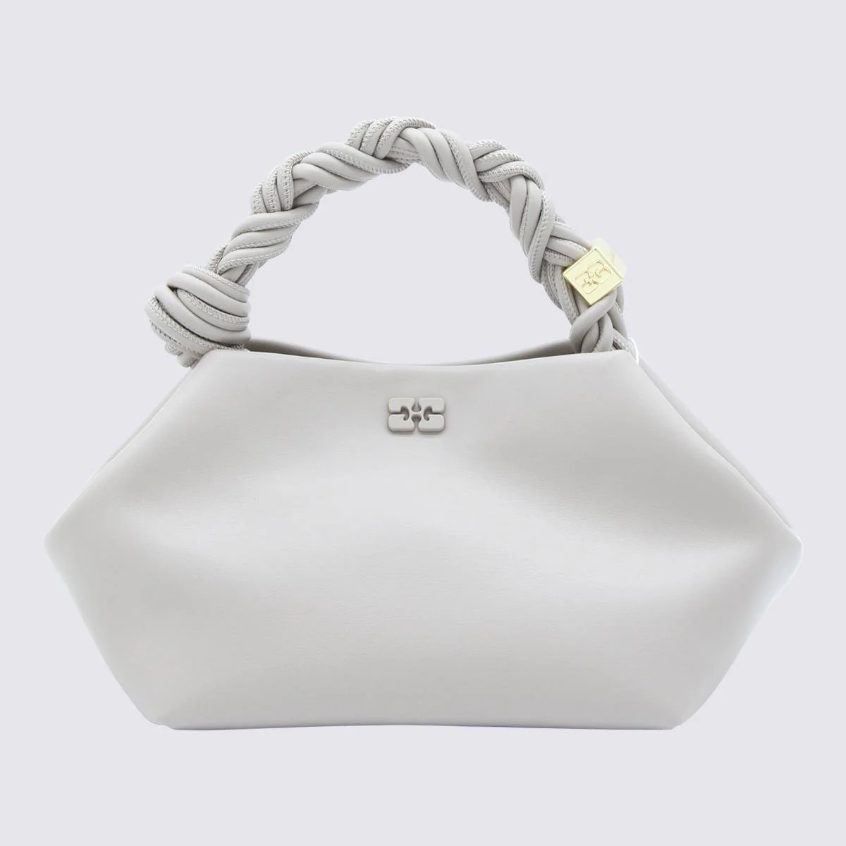 Ganni Oyster Grey Bou Small Top Handle Bag | Baltini