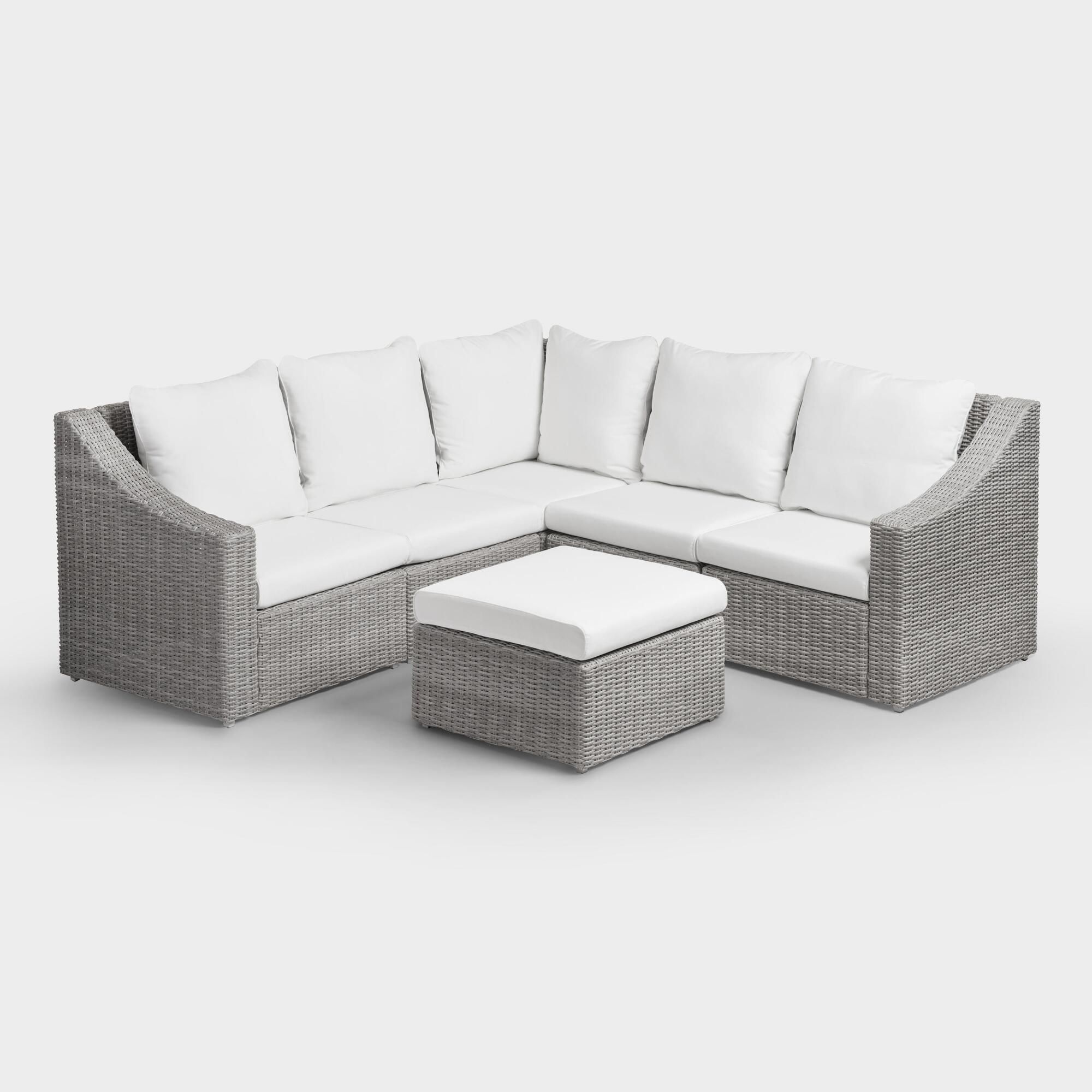 Gray Veracruz Outdoor Patio Sectional Sofa by World Market | World Market