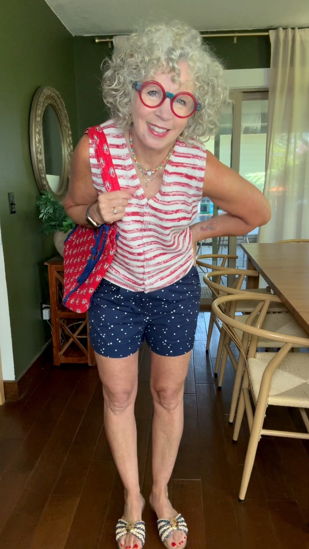 Target finds part 2
I’m in a small black dress
Small vest
Small tank top 
Small polka dot shorts  
Size 6 jeans 
Tts black sandals
Blue sandals run 1/2 size small
