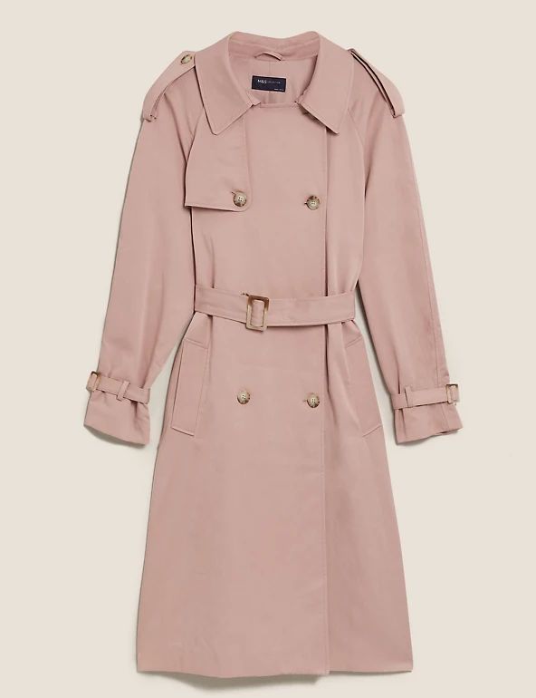 Tencel™ Relaxed Trench Coat with Cotton | Marks & Spencer (UK)