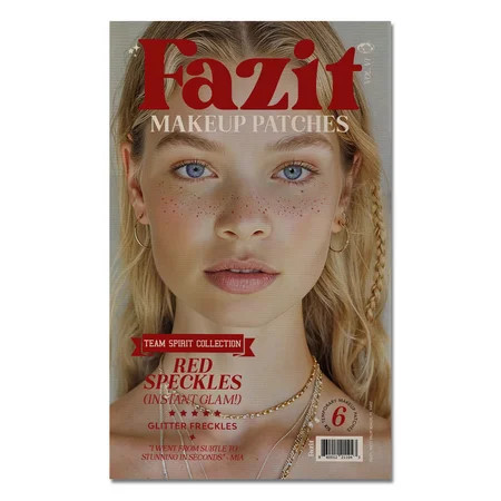 Fazit Glitter Freckle Makeup Patches, Red Spirit Speckles, 6 Count | Walmart (US)