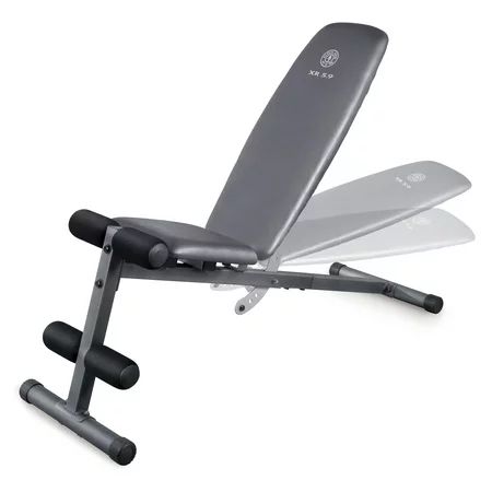 Weider XR 5.9 Adjustable Slant Workout Bench with 4-Roll Leg Lockdown and Exercise Chart | Walmart (US)