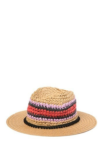 Steve Madden | Panama Stripe Pompom Band Hat | Nordstrom Rack | Nordstrom Rack