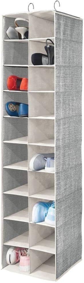 mDesign Soft Fabric Closet Organizer - Holds Shoes, Handbags, Clutches, Accessories - Large, 20 S... | Amazon (US)