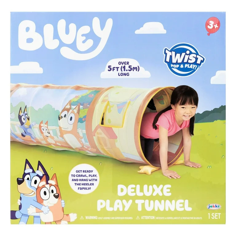 Bluey Tunnel Play Tent Twist Pop and Play 5 Pies de Largo | Walmart (US)
