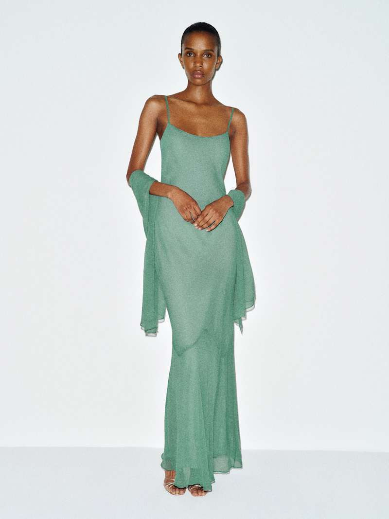 Reformation Rida Silk Chiffon Dress Sage Green Medium | Reformation (Global)