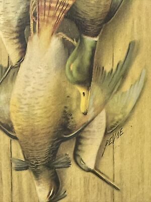 Antique Framed DEVOE Hunting Print GAME BIRDS Duck Snipe Grouse Art Painting  | eBay | eBay US