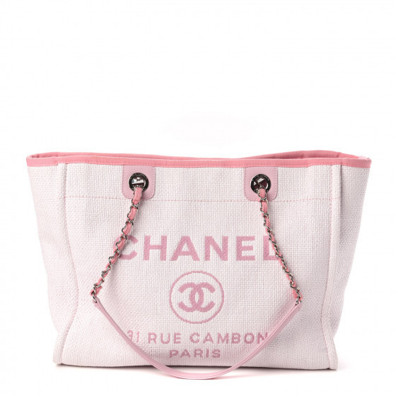 Canvas Small Deauville Tote Light Pink | Fashionphile