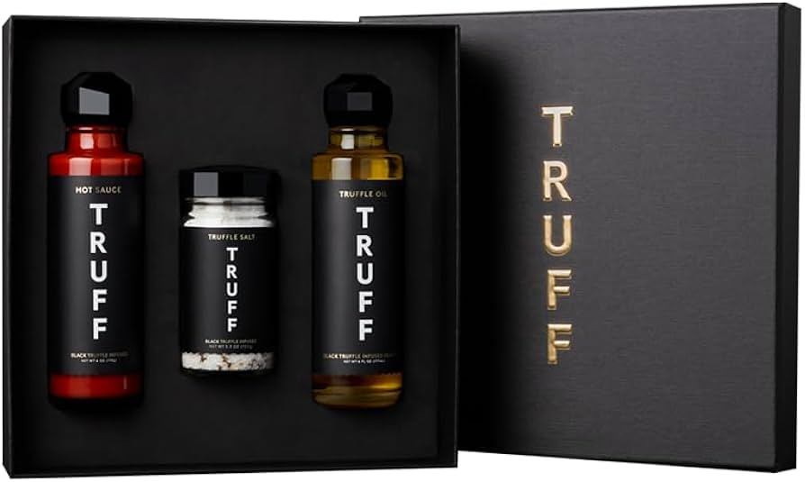 TRUFF Starter Pack, Includes Black Truffle Hot Sauce (6 oz.), Black Truffle Oil (5.6 oz.), and Bl... | Amazon (US)