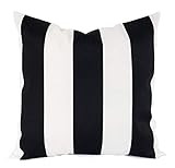 Outdoor Pillow Cover - Black Striped Pillow Covers - Black Striped Outdoor Pillow Cases - Decorative | Amazon (US)