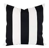 Outdoor Pillow Cover - Black Striped Pillow Covers - Black Striped Outdoor Pillow Cases - Decorative | Amazon (US)