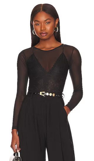 Nyla Lace Bodysuit in Black | Revolve Clothing (Global)