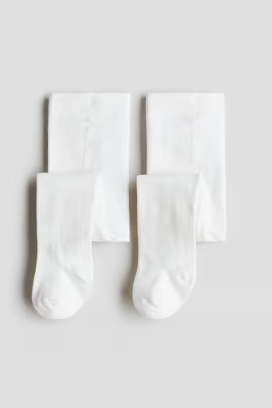 H & M - 2er-Pack Strumpfhosen - Weiß - Kinder | H&M (DE, AT, CH, NL, FI)