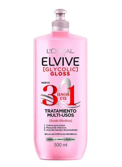ELVIVE GLYCOLIC GLOSS 3 IN 1 TRATAMIENTO MULTIUSOS 500ML | Walmart (US)