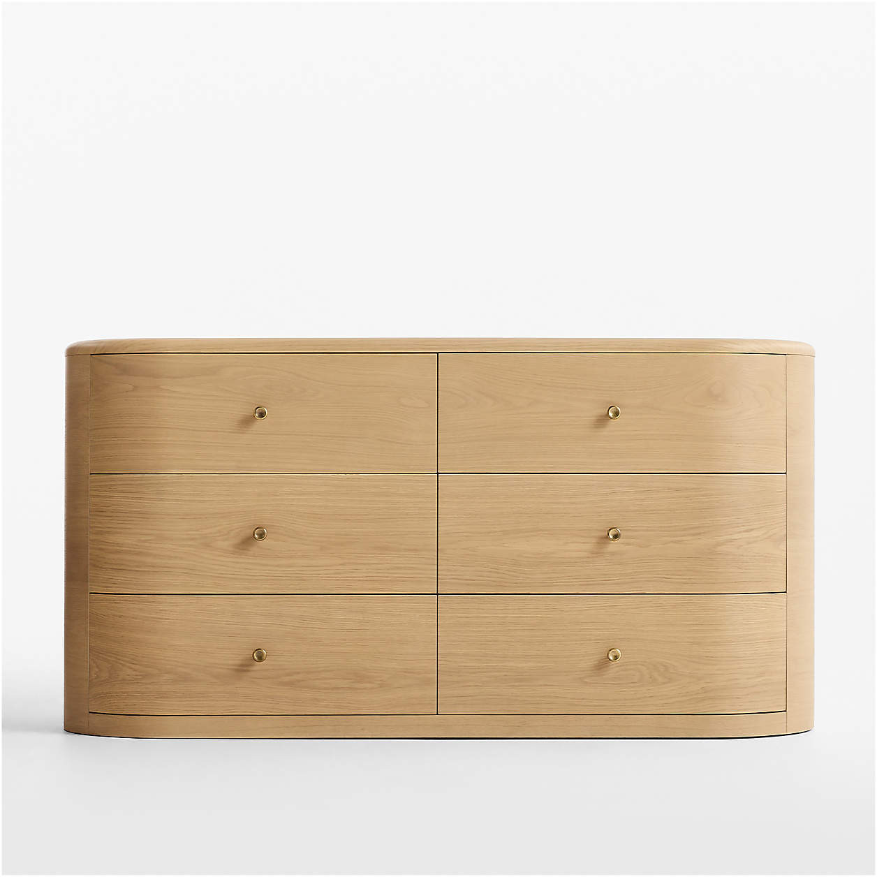 Anneli 62" Natural Oak Wood 6-Drawer Dresser + Reviews | Crate & Barrel | Crate & Barrel