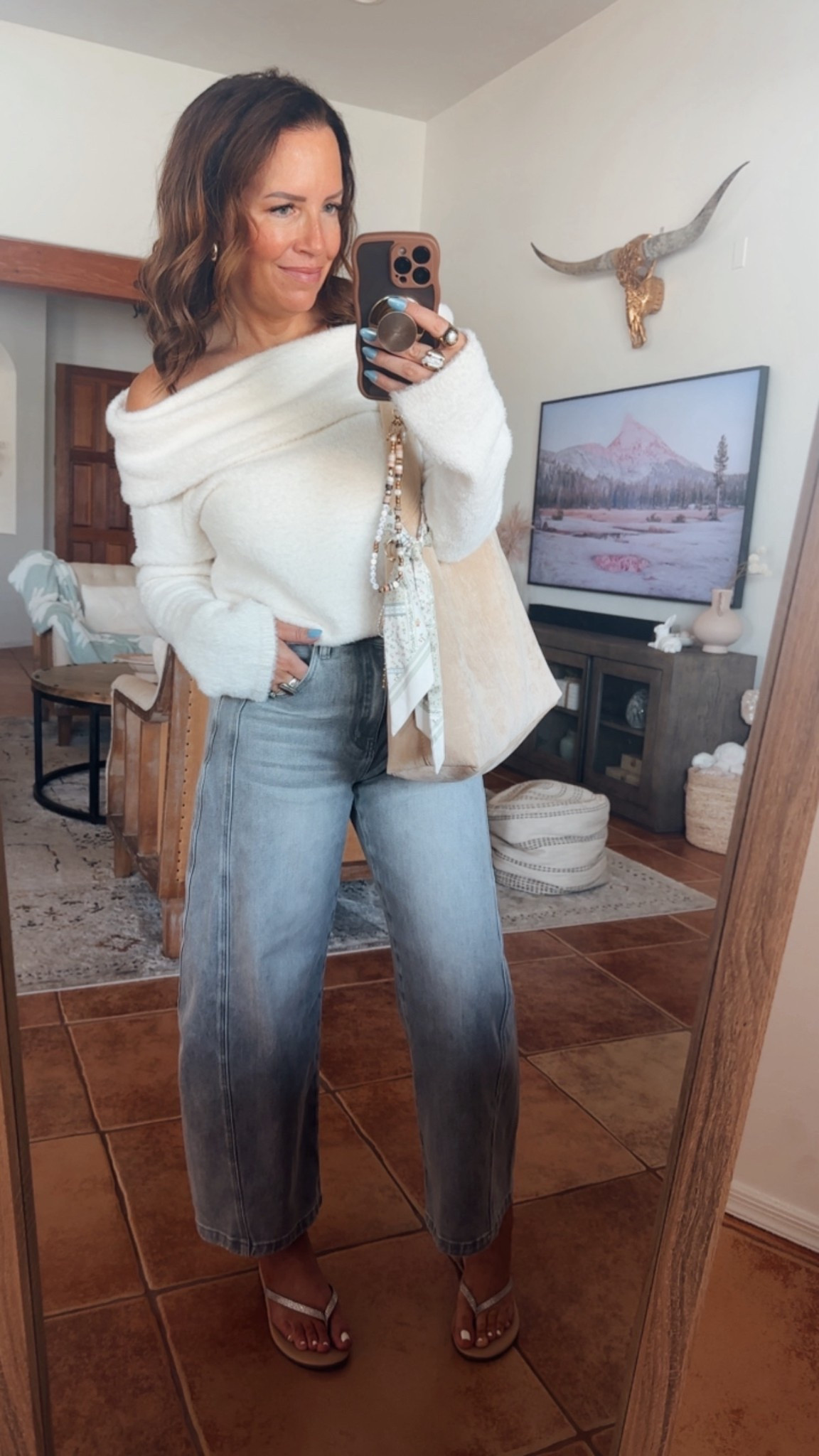 Cozy spring outfit idea! My sweater is currently on clearance and my jeans are on sale! 
4 in jeans//M in sweater (i wanted a cozy oversized fit)



#LTKOver40 #LTKgrwm #LTKootd