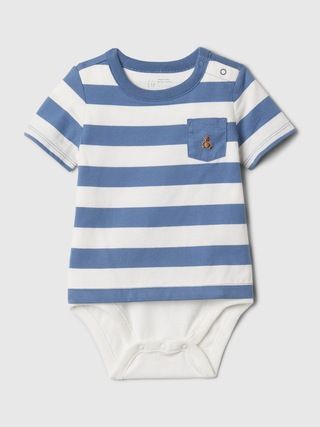 Baby Organic Cotton Stripe Pocket Bodysuit | Gap (US)