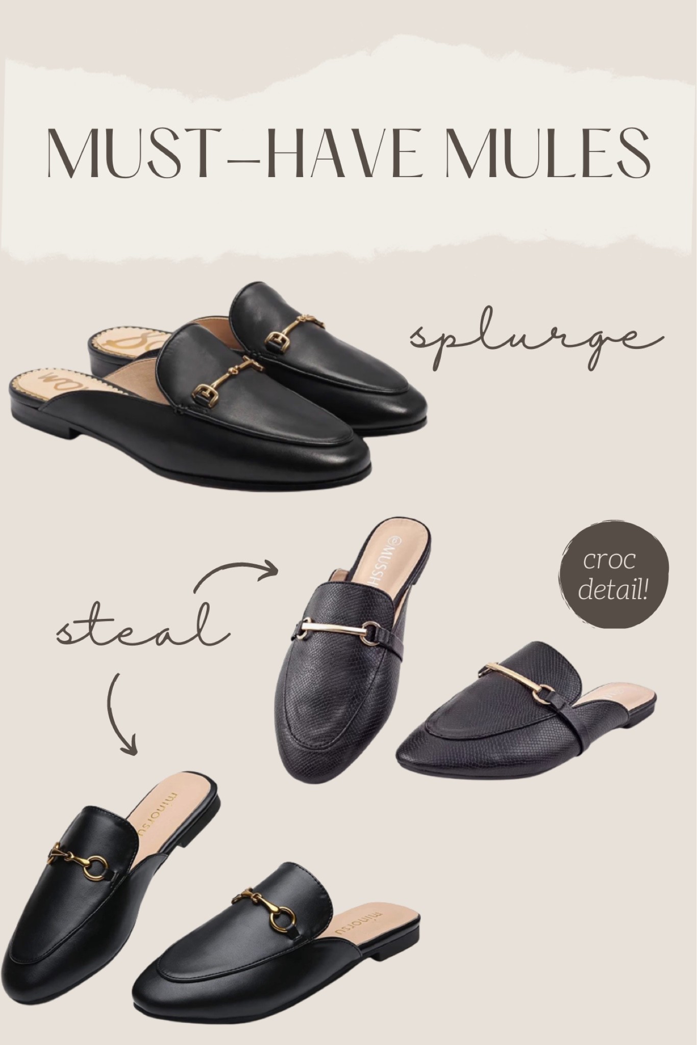 More on mules cause I’m obsessed 😍 these are so easy to wear and are perfect for any outfit! 

mules / Sam Edelman/ dupes / shoe dupes / splurge or steal / Amazon shoes dupe /Amazon mules / Amazon shoes 

#LTKworkwear #LTKstyletip #LTKunder50