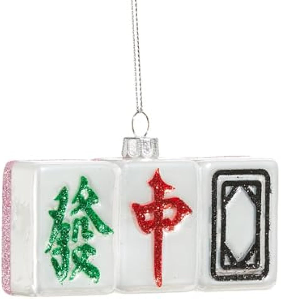 RAZ Imports Mahjong Ornament, 4-Inch, Glass | Amazon (US)