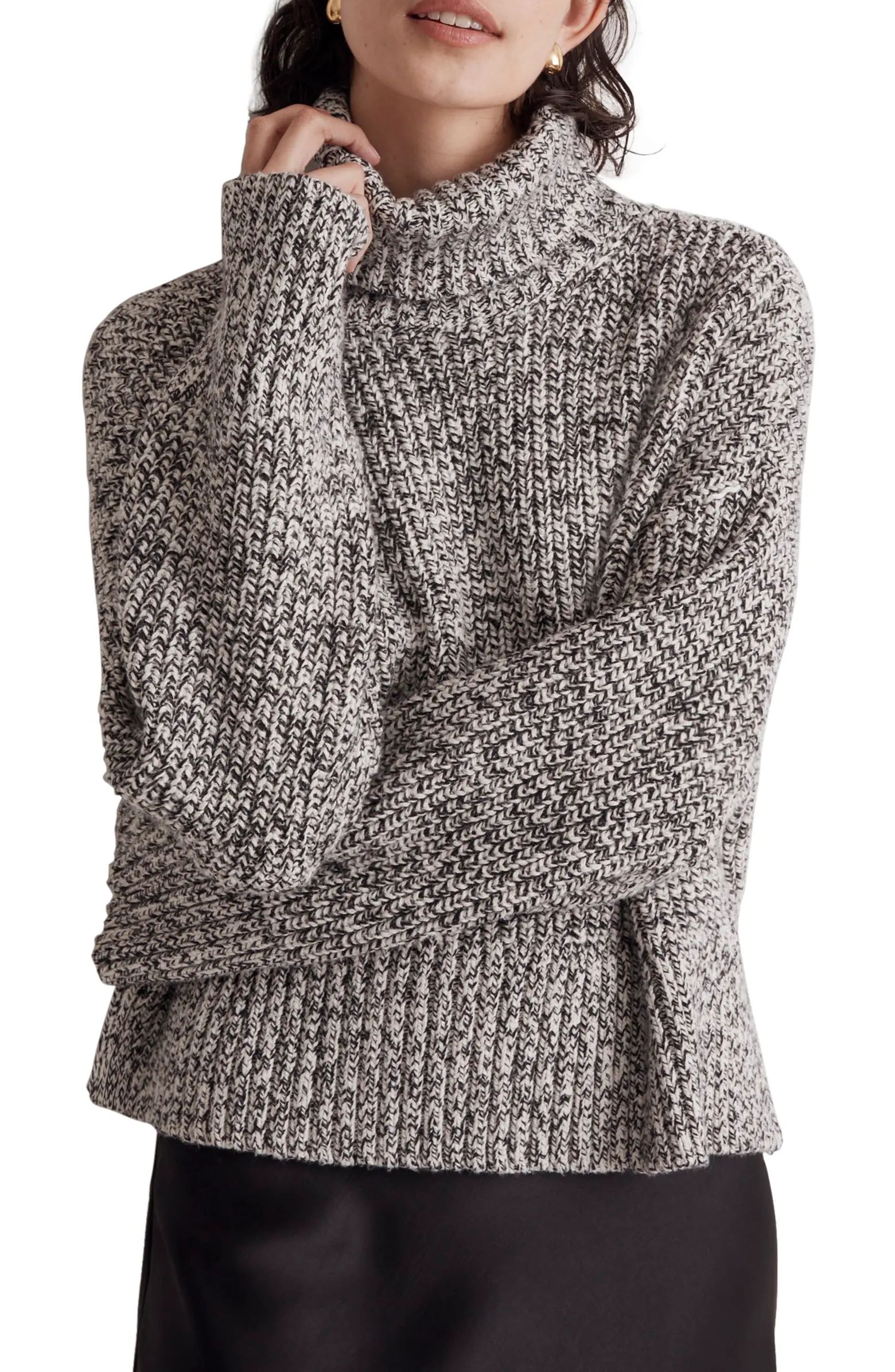 Marl Wide Rib Turtleneck Sweater | Nordstrom