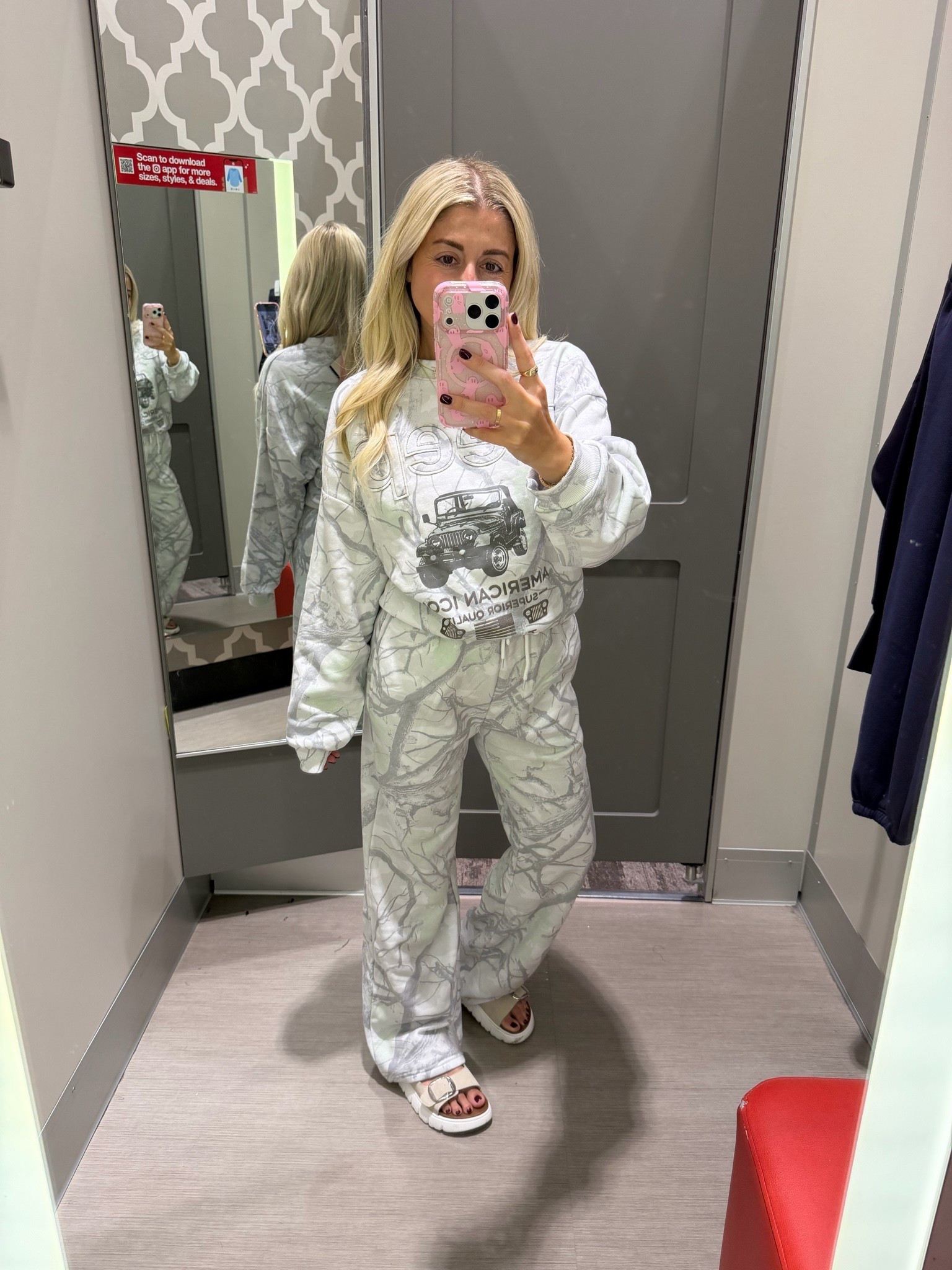 New camo jeep matching set @Target 
Size small
Sandals tts 
Fall outfit