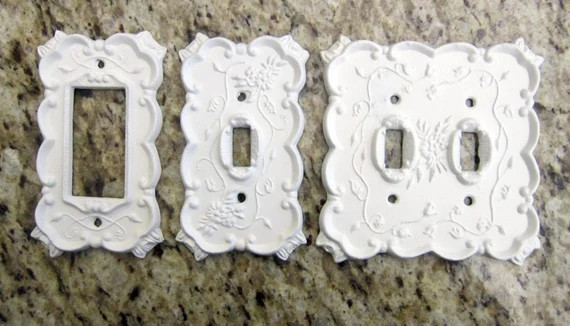 Metal Switch Plates Rocker Plates Shabby Chic Switchplates - Etsy | Etsy (US)