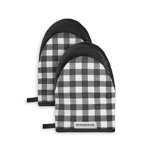 KitchenAid Gingham Mini Oven Mitt Set, Set of 2 - Walmart.com | Walmart (US)
