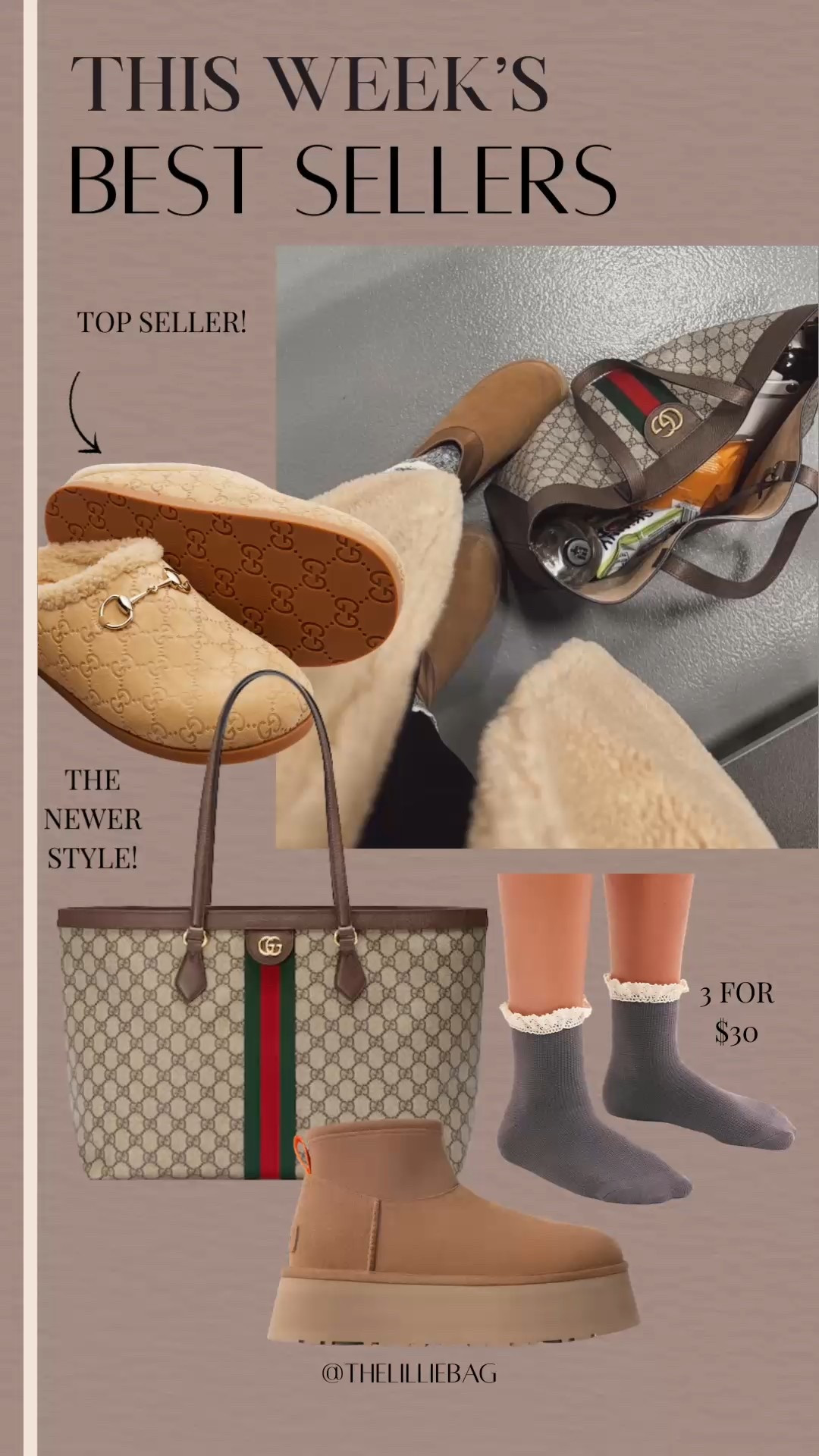 Best seller Gucci slides and purse! 
Sherpa, Ugg and sports mom bag! All the snacks! ❄️🏐

#LTKmomlife #LTKootd