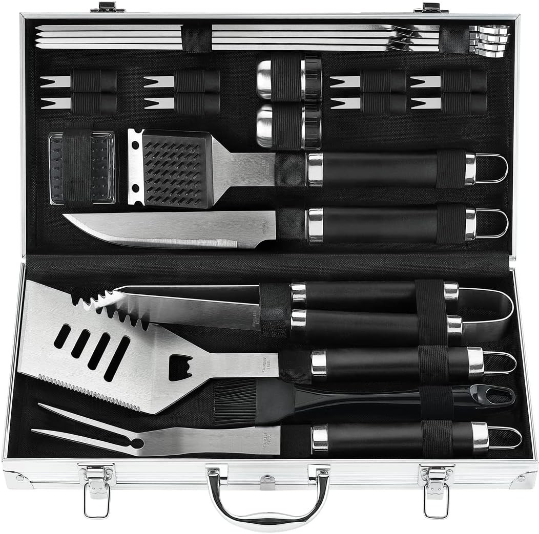 POLIGO 22PCS Heavy Duty BBQ Grill Accessories Set, Non-Slip Grill Tools for Outdoor Grill Set Thi... | Amazon (US)