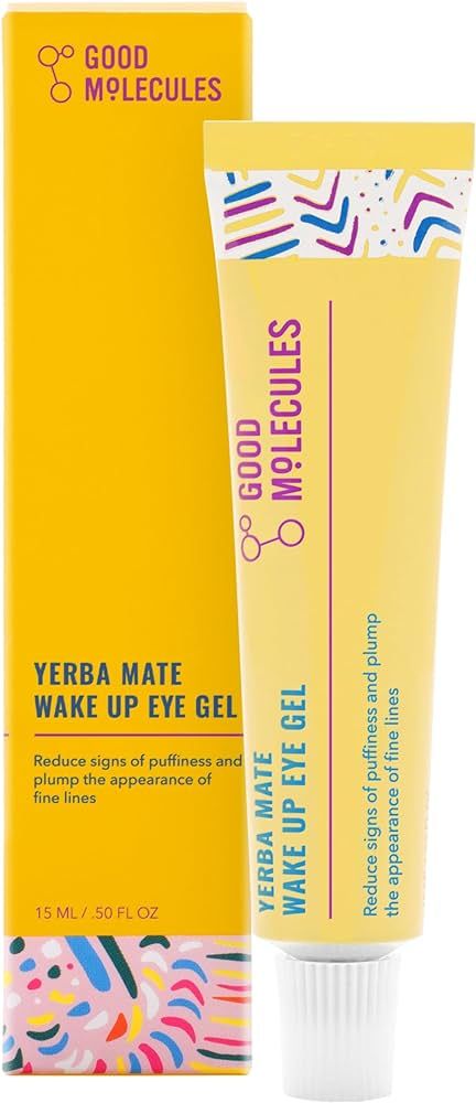 Good Molecules Yerba Mate Wake Up Eye Gel - Yerba Mate, Hyaluronic Acid and Caffeine to Hydrate, ... | Amazon (US)