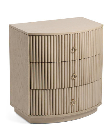 26in 3 Drawer Fluted Nightstand | Bedroom | Marshalls | Marshalls