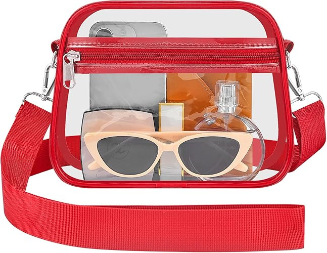 Amazon.com: Clear Bag for Stadium Events - Stadium Approved Small Mini Clear Purse with Wide Adju... | Amazon (US)