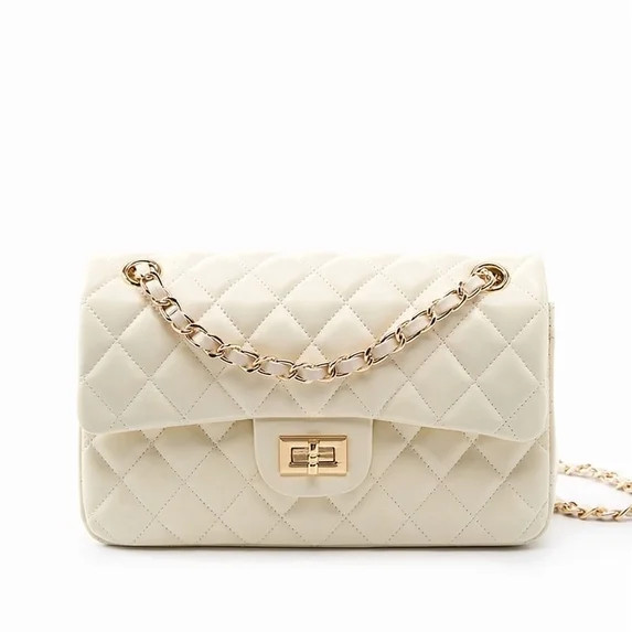 Genuine Leather Women's Shoulder Bag Cowhide Handbag Purse Chain Crossbody Bag | Walmart (US)