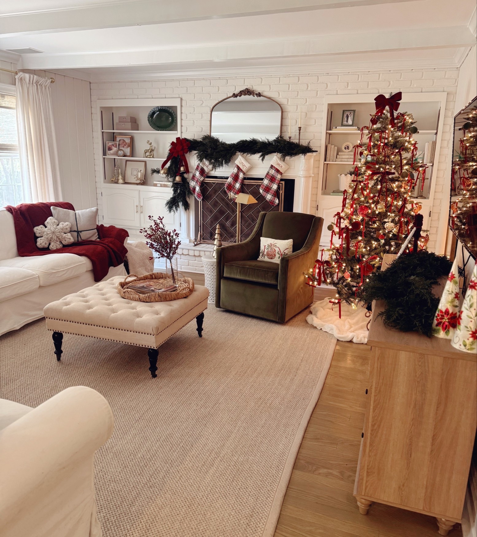 Family room Christmas decor. HomeGoods, TJ Maxx, Marshall’s Christmas decor. Ralph Lauren inspired Christmas tree

#LTKSeasonal #LTKHome #LTKHoliday